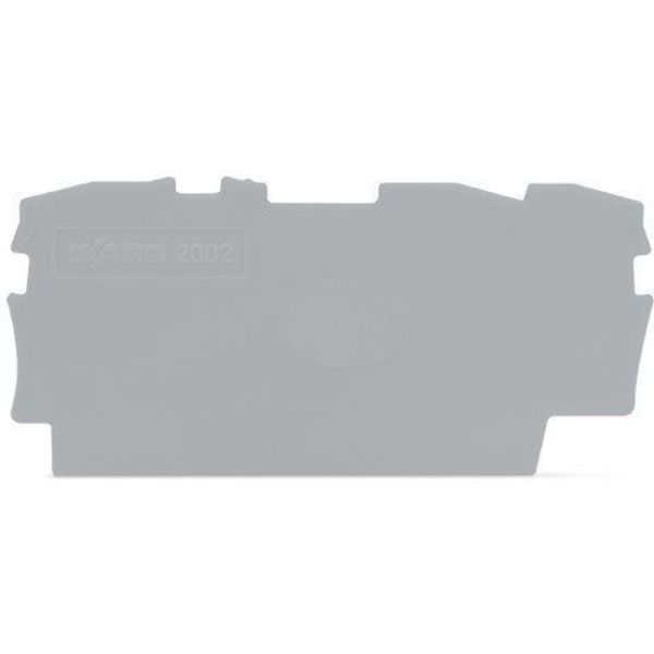 Wago END PLATE FOR 2002-1301, 0.8MM GREY,  2002-1391